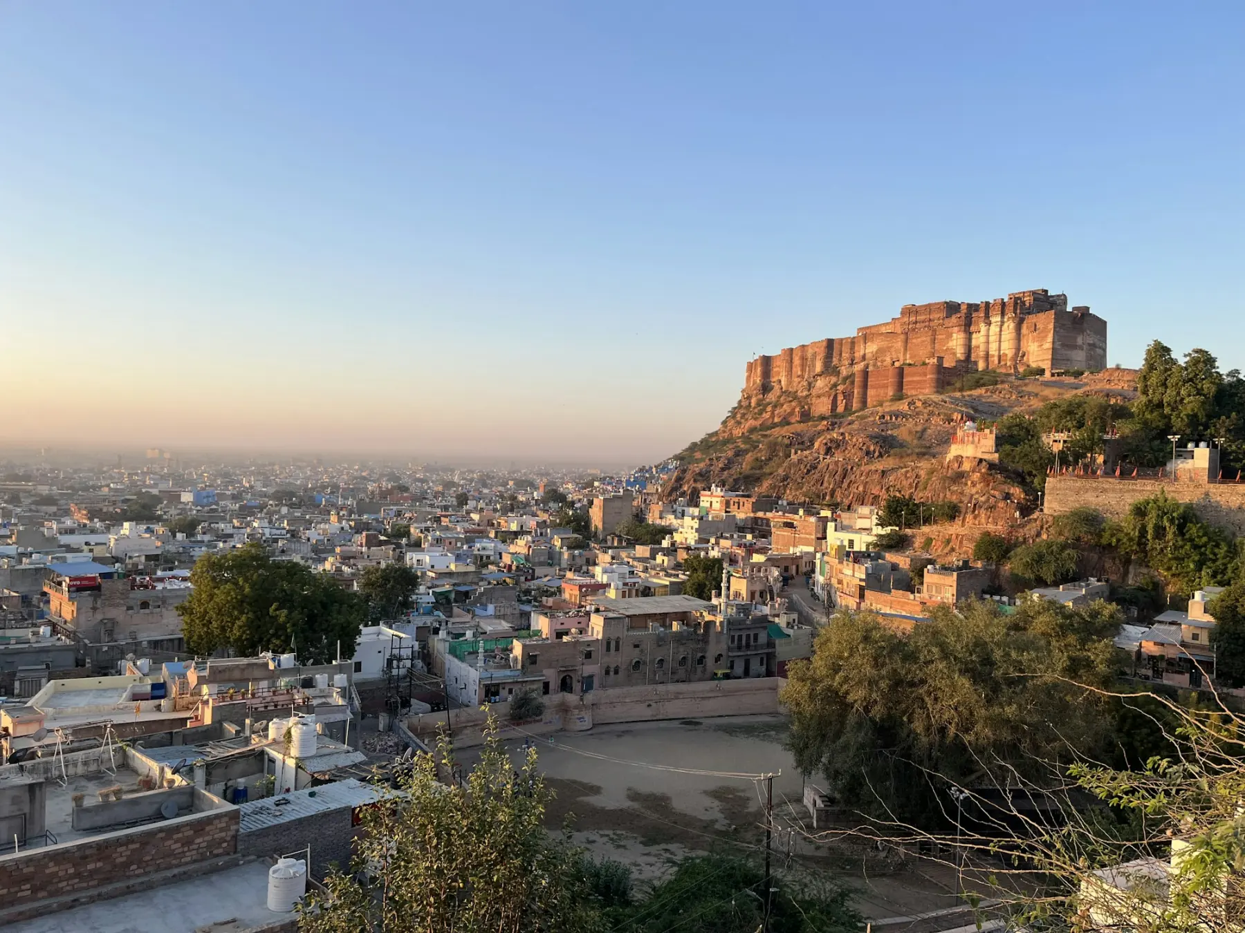 Mehrangarh Fort above the blue city of Jodhpur