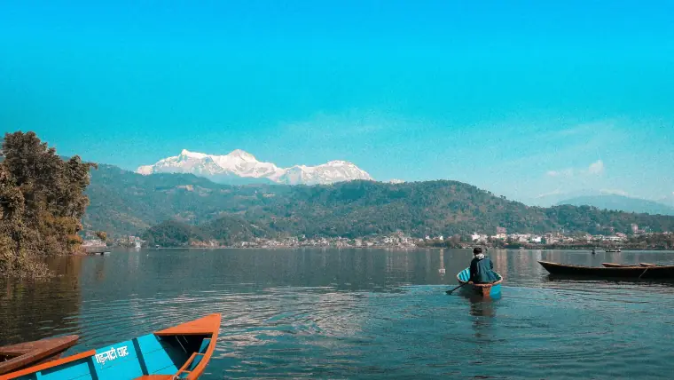 Phewa Lake and the Annapurna range, Pokhara
