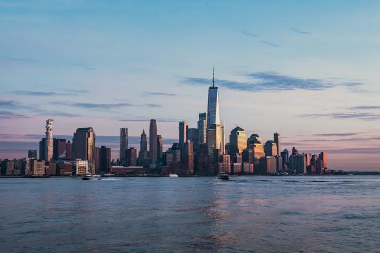 The Manhattan skyline across the water