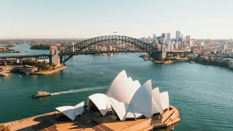 Sydney Opera House and the Harbour Bridge