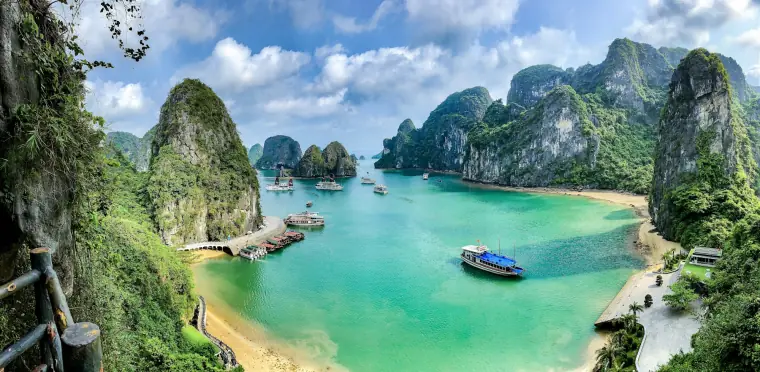 A cove in Ha Long Bay, Vietnam